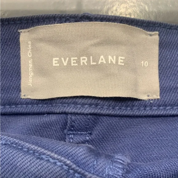 Everlane The Wide Leg Crop Pant Blue Size 10 - Picture 4 of 9
